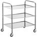 CARRELLO OSPEDALIERO LANCART TER MEDIO in acciaio inox - 3 ripiani - 72x50xh.80cm - portata 60kg